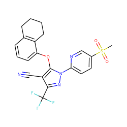 CS(=O)(=O)c1ccc(-n2nc(C(F)(F)F)c(C#N)c2Oc2cccc3c2CCCC3)nc1 ZINC000028570141