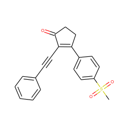 CS(=O)(=O)c1ccc(C2=C(C#Cc3ccccc3)C(=O)CC2)cc1 ZINC000012352366