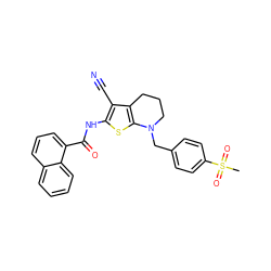 CS(=O)(=O)c1ccc(CN2CCCc3c2sc(NC(=O)c2cccc4ccccc24)c3C#N)cc1 ZINC000028821927