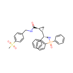 CS(=O)(=O)c1ccc(CNC(=O)[C@H]2C[C@@H]2[C@H](NP(=O)(c2ccccc2)c2ccccc2)c2ccccc2)cc1 ZINC000064468951