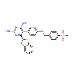 CS(=O)(=O)c1ccc(CNc2ccc(-c3c(N)nc(N)nc3[C@@H]3Cc4ccccc4O3)cc2)cc1 ZINC000038156536