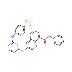 CS(=O)(=O)c1ccc(Nc2nccc(Oc3ccc4c(C(=O)Nc5ccccc5)cccc4c3)n2)cc1 ZINC000653786084