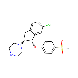 CS(=O)(=O)c1ccc(O[C@H]2c3cc(Cl)ccc3C[C@@H]2N2CCNCC2)cc1 ZINC000118253317