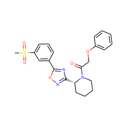 CS(=O)(=O)c1cccc(-c2nc([C@H]3CCCCN3C(=O)COc3ccccc3)no2)c1 ZINC000145071937