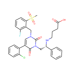 CS(=O)(=O)c1cccc(F)c1Cn1cc(-c2ccccc2Cl)c(=O)n(C[C@H](NCCCC(=O)O)c2ccccc2)c1=O ZINC000006744505