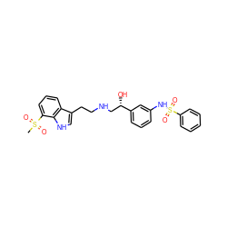 CS(=O)(=O)c1cccc2c(CCNC[C@H](O)c3cccc(NS(=O)(=O)c4ccccc4)c3)c[nH]c12 ZINC000028459561