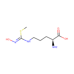 CS/C(=N\O)NCCC[C@H](N)C(=O)O ZINC000004623995