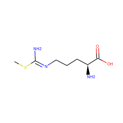 CS/C(N)=N/CCC[C@H](N)C(=O)O ZINC000006019622