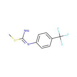 CS/C(N)=N/c1ccc(C(F)(F)F)cc1 ZINC000013762693