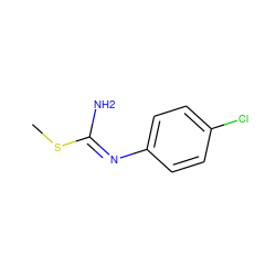 CS/C(N)=N/c1ccc(Cl)cc1 ZINC000095628196