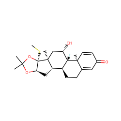CS[C@@]12OC(C)(C)O[C@@H]1C[C@H]1[C@@H]3CCC4=CC(=O)C=C[C@]4(C)[C@@]3(F)[C@@H](O)C[C@@]12C ZINC000003916255