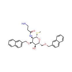 CS[C@@H]1O[C@H](COCc2ccc3ccccc3c2)[C@@H](O)[C@@H](OCc2ccc3ccccc3c2)[C@H]1NC(=O)CCN ZINC000064448277