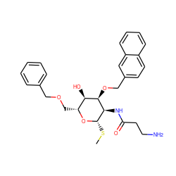 CS[C@@H]1O[C@H](COCc2ccccc2)[C@@H](O)[C@@H](OCc2ccc3ccccc3c2)[C@H]1NC(=O)CCN ZINC000064403861