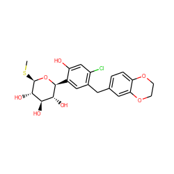 CS[C@H]1O[C@@H](c2cc(Cc3ccc4c(c3)OCCO4)c(Cl)cc2O)[C@H](O)[C@@H](O)[C@@H]1O ZINC000142359402