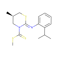 CSC(=S)N1C[C@@H](C)CS/C1=N\c1ccccc1C(C)C ZINC000028948378