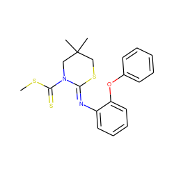 CSC(=S)N1CC(C)(C)CS/C1=N\c1ccccc1Oc1ccccc1 ZINC000028948368