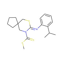 CSC(=S)N1CC2(CCCC2)CS/C1=N\c1ccccc1C(C)C ZINC000028822596