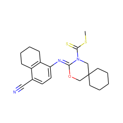 CSC(=S)N1CC2(CCCCC2)CO/C1=N\c1ccc(C#N)c2c1CCCC2 ZINC000040936804