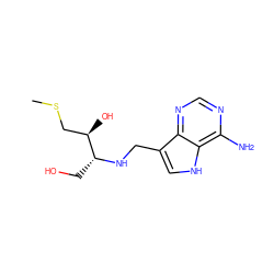 CSC[C@@H](O)[C@@H](CO)NCc1c[nH]c2c(N)ncnc12 ZINC000084703763