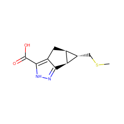 CSC[C@@H]1[C@H]2c3n[nH]c(C(=O)O)c3C[C@@H]12 ZINC000084688204