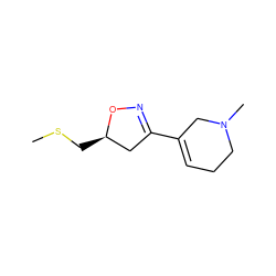 CSC[C@@H]1CC(C2=CCCN(C)C2)=NO1 ZINC000299871206