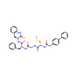 CSC[C@H](NC(=O)Cc1ccc(-c2ccccc2)cc1)C(=O)NCC(=O)N[C@@H](Cc1ccccc1)C(=O)N[C@@H](Cc1ccccc1)C(N)=O ZINC000027562724