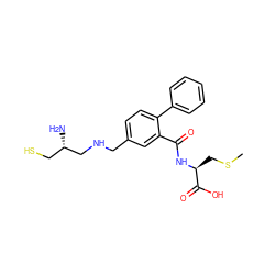 CSC[C@H](NC(=O)c1cc(CNC[C@@H](N)CS)ccc1-c1ccccc1)C(=O)O ZINC000026817875