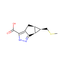 CSC[C@H]1[C@H]2c3n[nH]c(C(=O)O)c3C[C@H]21 ZINC000084688203