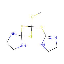 CSC1(SC2=NCCN2)SC2(NCCN2)S1 ZINC000022912970