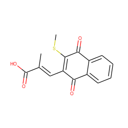 CSC1=C(/C=C(\C)C(=O)O)C(=O)c2ccccc2C1=O ZINC000045284976