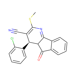 CSC1=C(C#N)[C@H](c2ccccc2Cl)C2C(=O)c3ccccc3C2=N1 ZINC000000988585