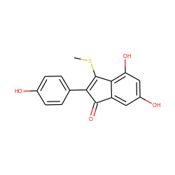 CSC1=C(c2ccc(O)cc2)C(=O)c2cc(O)cc(O)c21 ZINC000028472535