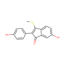 CSC1=C(c2ccc(O)cc2)C(=O)c2cc(O)ccc21 ZINC000028477057