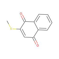 CSC1=CC(=O)c2ccccc2C1=O ZINC000001694282