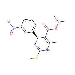 CSC1=N[C@@H](c2cccc([N+](=O)[O-])c2)C(C(=O)OC(C)C)=C(C)N1 ZINC000101684356