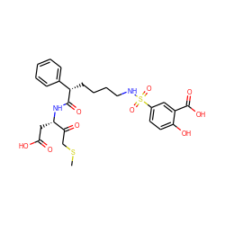 CSCC(=O)[C@H](CC(=O)O)NC(=O)[C@@H](CCCCNS(=O)(=O)c1ccc(O)c(C(=O)O)c1)c1ccccc1 ZINC000014947165