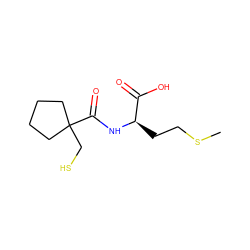 CSCC[C@@H](NC(=O)C1(CS)CCCC1)C(=O)O ZINC000026499685