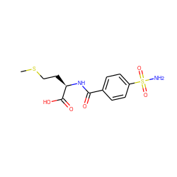 CSCC[C@@H](NC(=O)c1ccc(S(N)(=O)=O)cc1)C(=O)O ZINC000027643431