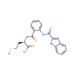 CSCC[C@@H](NC(=O)c1ccccc1NC(=O)c1cc2ccccc2[nH]1)C(=O)O ZINC000040394858