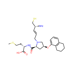 CSCC[C@H](NC(=O)[C@@H]1C[C@H](Oc2cccc3c2CCCC3)CN1C/C=C/[C@@H](N)CS)C(=O)O ZINC000026183497