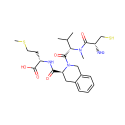 CSCC[C@H](NC(=O)[C@@H]1Cc2ccccc2CN1C(=O)[C@H](C(C)C)N(C)C(=O)[C@@H](N)CS)C(=O)O ZINC000013762274