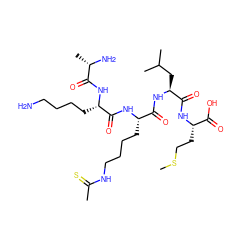 CSCC[C@H](NC(=O)[C@H](CC(C)C)NC(=O)[C@H](CCCCNC(C)=S)NC(=O)[C@H](CCCCN)NC(=O)[C@H](C)N)C(=O)O ZINC000042834308