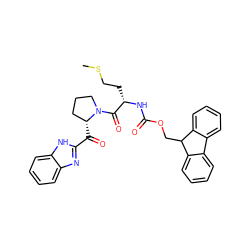 CSCC[C@H](NC(=O)OCC1c2ccccc2-c2ccccc21)C(=O)N1CCC[C@H]1C(=O)c1nc2ccccc2[nH]1 ZINC000064527409