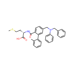 CSCC[C@H](NC(=O)c1ccc(CN(Cc2ccccc2)c2ccccc2)cc1-c1ccccc1C)C(=O)O ZINC000003941680