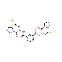 CSCC[C@H](NC(=O)c1cccc(C(=O)N[C@@H](CCSC)C(=O)N2CCCC2)c1)C(=O)N1CCCC1 ZINC000013528047