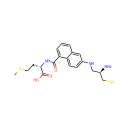 CSCC[C@H](NC(=O)c1cccc2cc(NC[C@@H](N)CS)ccc12)C(=O)O ZINC000003821364