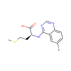 CSCC[C@H](Nc1ncnc2ccc(Br)cc12)C(=O)O ZINC000001766182