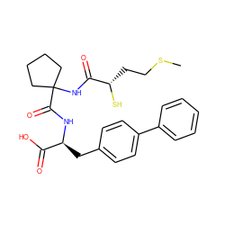 CSCC[C@H](S)C(=O)NC1(C(=O)N[C@@H](Cc2ccc(-c3ccccc3)cc2)C(=O)O)CCCC1 ZINC000026148824