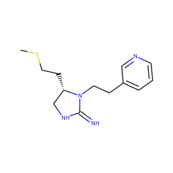 CSCC[C@H]1CNC(=N)N1CCc1cccnc1 ZINC001772608866