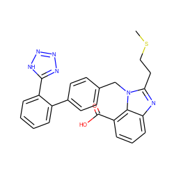 CSCCc1nc2cccc(C(=O)O)c2n1Cc1ccc(-c2ccccc2-c2nnn[nH]2)cc1 ZINC000013832278